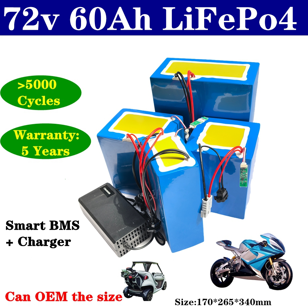 lithium 72V 60Ah lifepo4 batte - 72V 60Ah Lifepo4 Battery Pack ulasan dan harga
